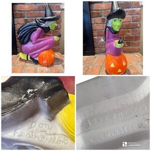VTG Union Products Don Featherstone flying witch on jack-o'-lantern blow mold.